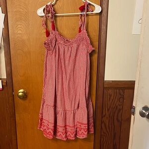 Old Navy Red Checkered Dress